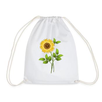 Sonnenblume Blume - Turnbeutel - Weiß - Vorne