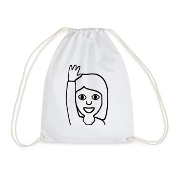 Emoji greetings - Drawstring Bag - white - Front