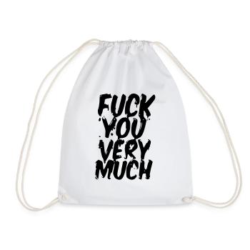fuck you very much original exit-shirt - Turnbeutel - Weiß - Vorne