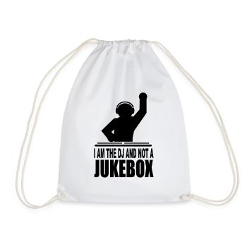i am the dj and not a jukebox - Drawstring Bag - white - Front