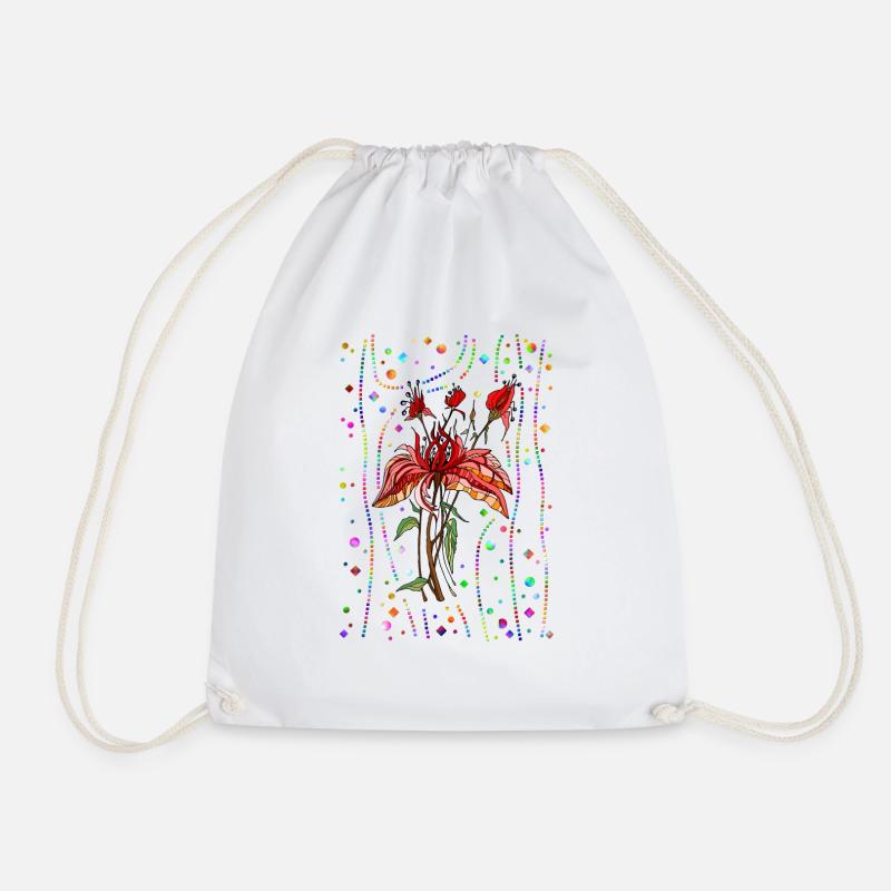 fleurs - Sac de sport léger - blanc