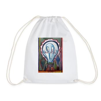 graffiti 11 - Drawstring Bag - white - Front