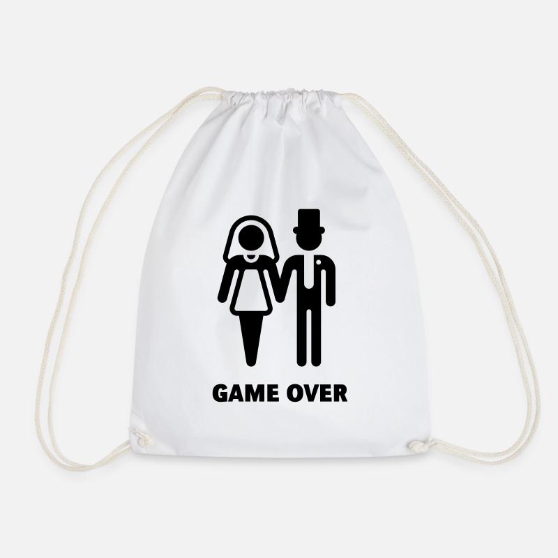 Game Over (Hochzeit) - Turnbeutel - Weiß