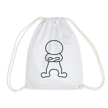 Cool Man - Drawstring Bag - white - Front