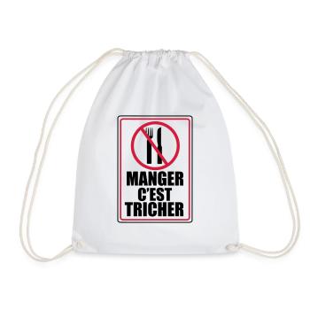 Manger c'est Tricher - Sac de sport léger - blanc - Devant