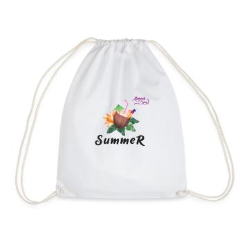 Coconut Summer with flower and fruits and straw - Sac de sport léger - blanc - Devant