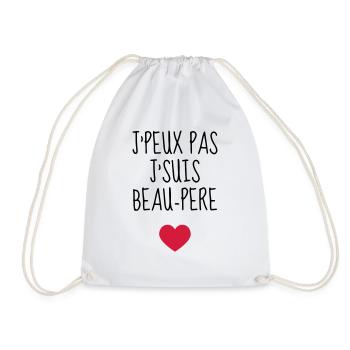 Beau Père - Papa - Fête des Peres - Enfant - Bébé - Sac de sport léger - blanc - Devant