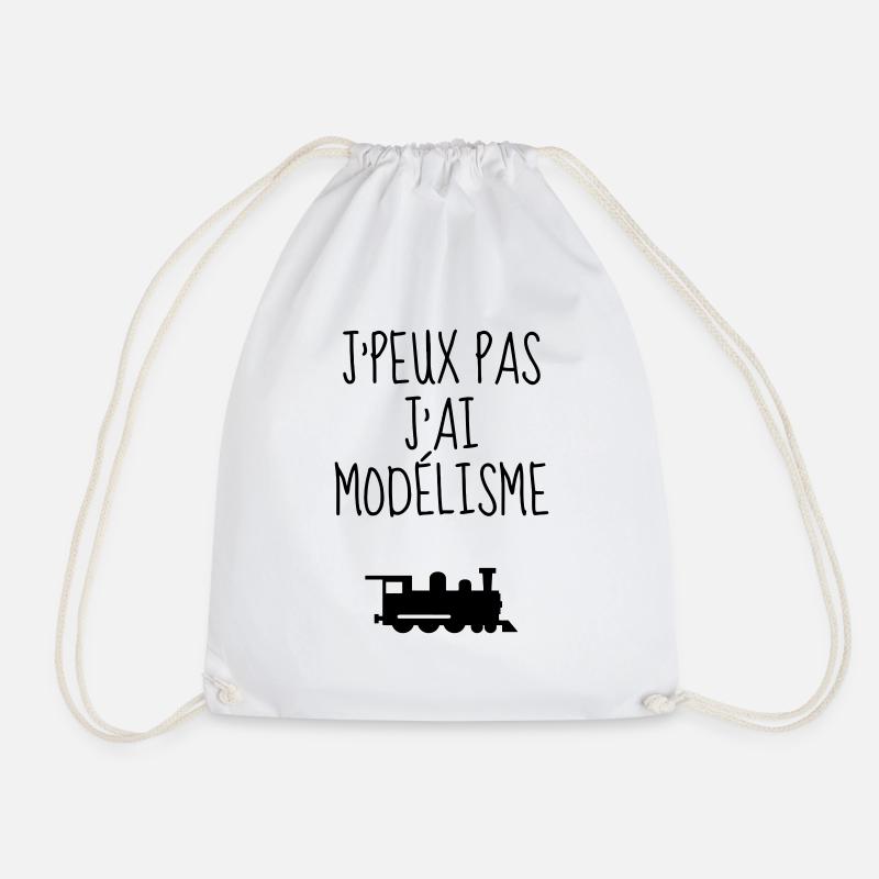 Model Maker Building Modell Modélisme Modéliste - Drawstring Bag - white