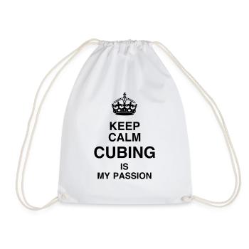 Cubing / Cube / Cuber / Speedcubing / Geek - Drawstring Bag - white - Front