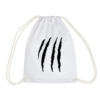 safari lion - Drawstring Bag - white - Front