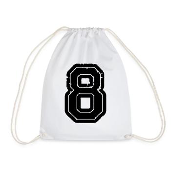 8 - Drawstring Bag - white - Front