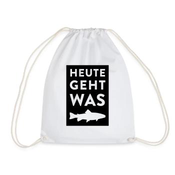 Heute geht was Forelle Angeln - Turnbeutel - Weiß - Vorne