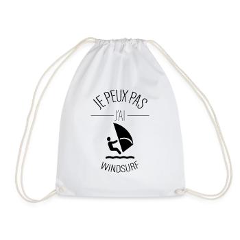 J Peux Pas j ai windsurf - surfing - Sac de sport léger - blanc - Devant