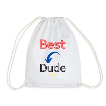 best dude / meilleur gars - Sac de sport léger - blanc - Devant