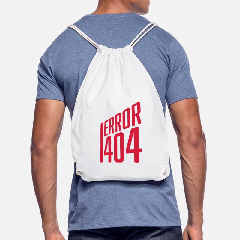 Code Error Error 404 Drawstring Bag