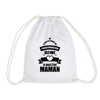 ma transformation ultime je vais être maman - Sac de sport léger - blanc - Devant