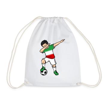 Dabbing Joueur de football Garçons Iran Football - Sac de sport léger - blanc - Devant
