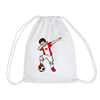 Dabbing Soccer Player Boys Canada Soccer - Sac de sport léger - blanc - Devant
