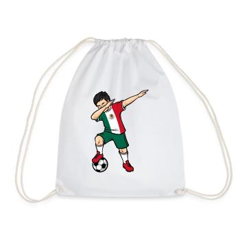 Dabbing Joueur de football Garçons Mexique Football - Sac de sport léger - blanc - Devant