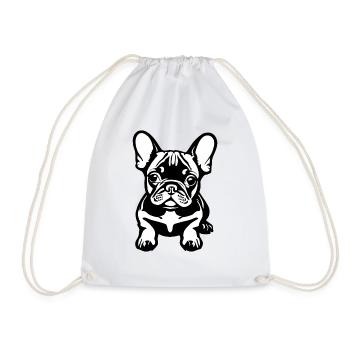 Chiens Chien bouledogue Français Chien Propriétaire - Sac de sport léger - blanc - Devant