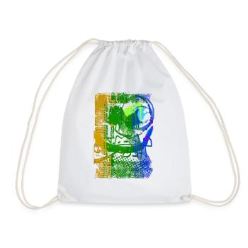 Graffiti style Splash hip hop colors painter color - Drawstring Bag - white - Front