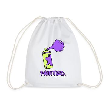 Peint - Vert/Violet - Sac de sport léger - blanc - Devant