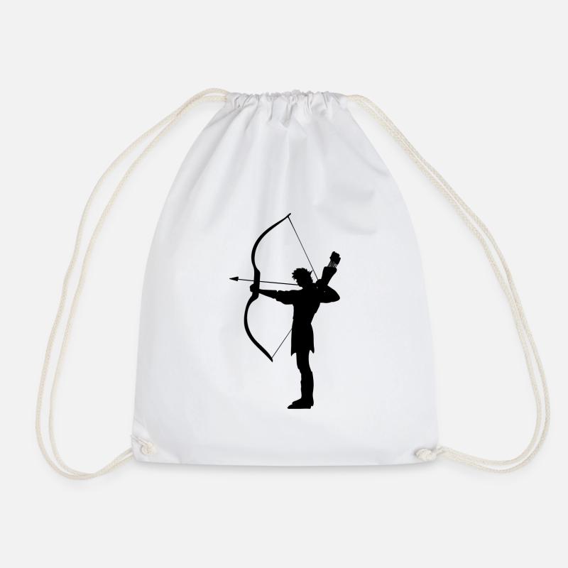 Archery - Drawstring Bag - white