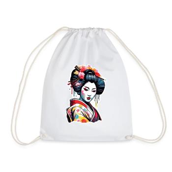 Geisha / Chinesisch / Japanisch / Anime / Comic - Turnbeutel - Weiß - Vorne