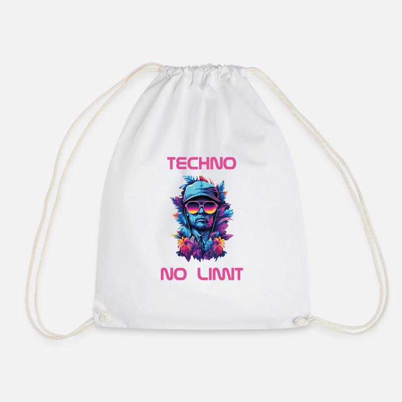 Techno - No Limit - Turnbeutel - Weiß