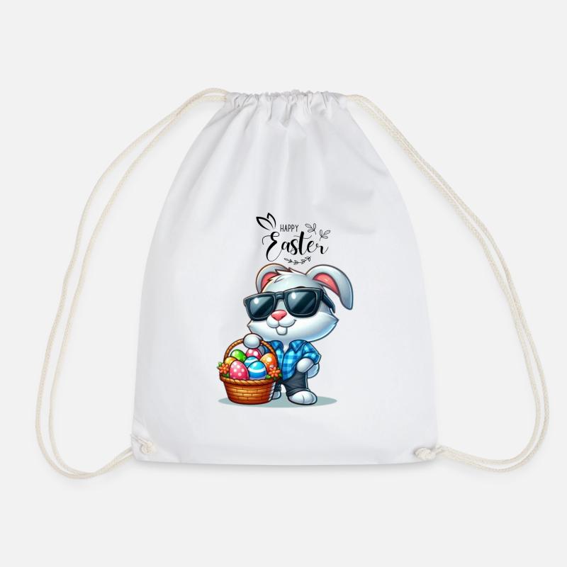 Happy Easter - Drawstring Bag - white