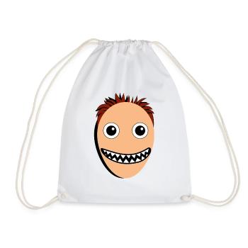 Homme rigolo avec une bouche de monstre - Sac de sport léger - blanc - Devant