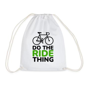 Bike Do the Ride Thing - Drawstring Bag - white - Front