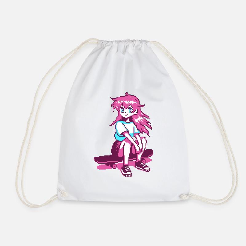 8bit SK8er GRL - Sac de sport léger - blanc