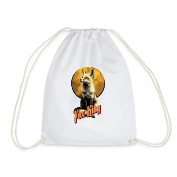 Noble Golden Fox - Drawstring Bag - white - Front