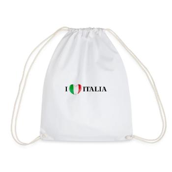 Italien Geschenkidee I love Italia italienisch - Turnbeutel - Weiß - Vorne