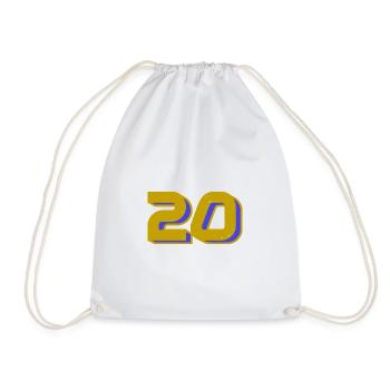 20. 20e ANNIVERSAIRE. ANNIVERSAIRE 20 ANS. 20 ANS. - Sac de sport léger - blanc - Devant