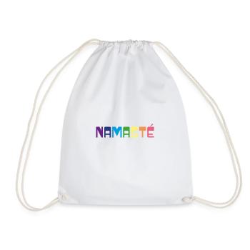 Fierté arc-en-ciel Yoga T-Shirt | Namasté - Sac de sport léger - blanc - Devant