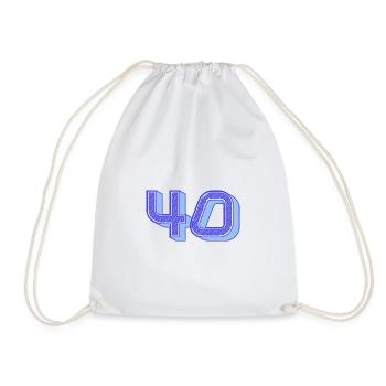 40. 40 ANS. 40e ANNIVERSAIRE. ANNIVERSAIRE 40 ANS. - Sac de sport léger - blanc - Devant