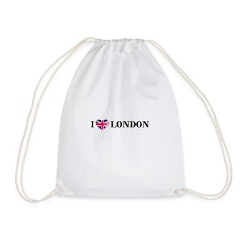 I LOVE LONDON Geschenkidee United Kingdom UK - Turnbeutel - Weiß - Vorne