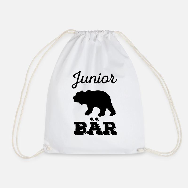 Junior Bär - Vater-Sohn Partnerlook Shirts - Turnbeutel - Weiß