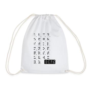 Braille blak - Turnbeutel - Weiß - Vorne