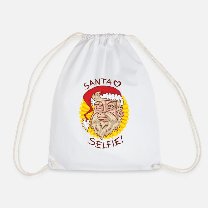 Santa Santa Claus - Drawstring Bag - white