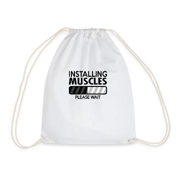 Drôle de gym fitness design - Installation des muscles - - Sac de sport léger - blanc - Devant
