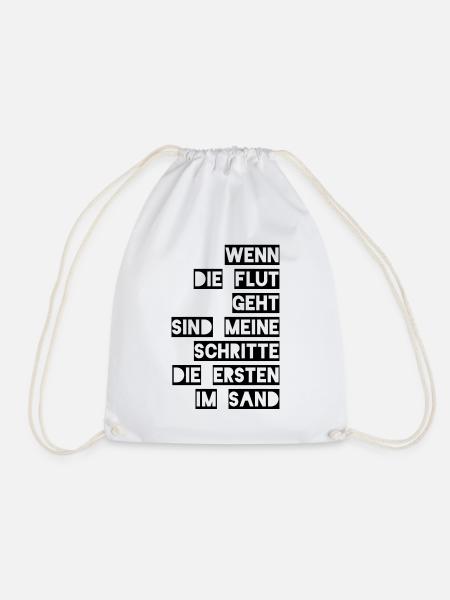 Wenn die Flut geht - Turnbeutel - Weiß