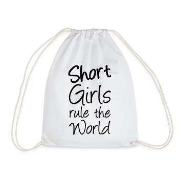 Short Girls rule the World - Drawstring Bag - white - Front