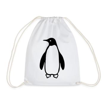 Pinguin - Drawstring Bag - white - Front