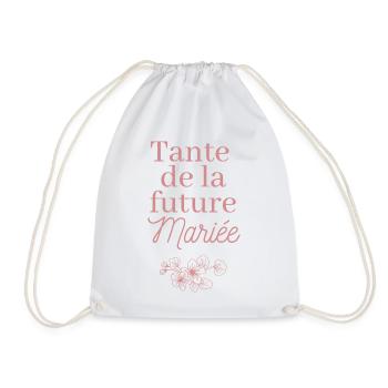 Tante future Mariée. EVJF Team future mariée  - Sac de sport léger - blanc - Devant