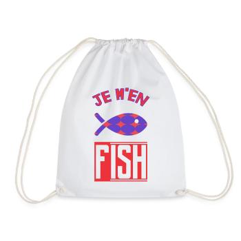 JE M'EN FISH. POISSON - Sac de sport léger - blanc - Devant