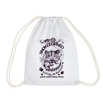 SNOW LEOPARD - Drawstring Bag - white - Front