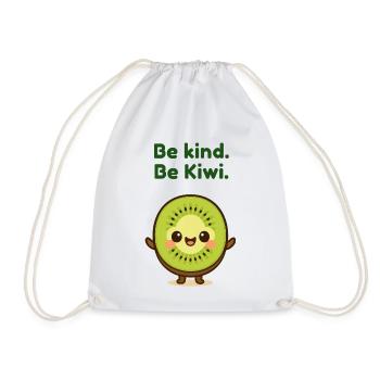 Be Kind Be Kiwi Cartoon - Turnbeutel - Weiß - Vorne